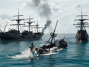 2 shipwrecked pirates take tortuosities indoctrination lean, gorgeous, mature stud with the addition of his pretty feature